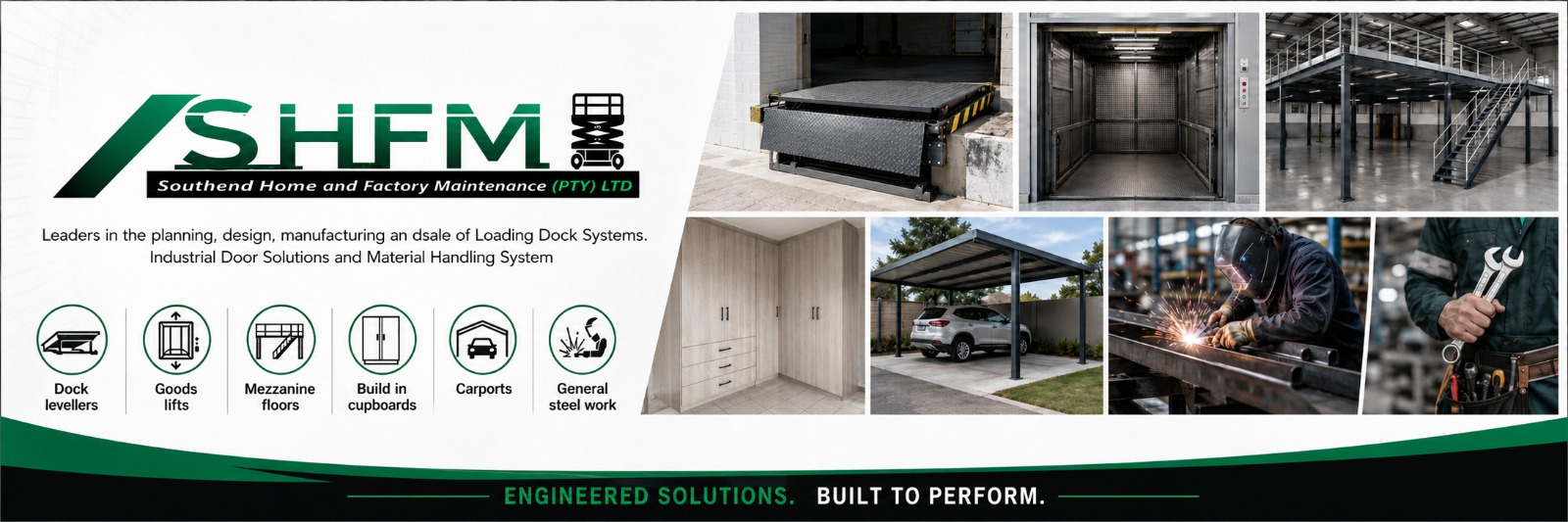 Southend home and factory maintenance storefront banner